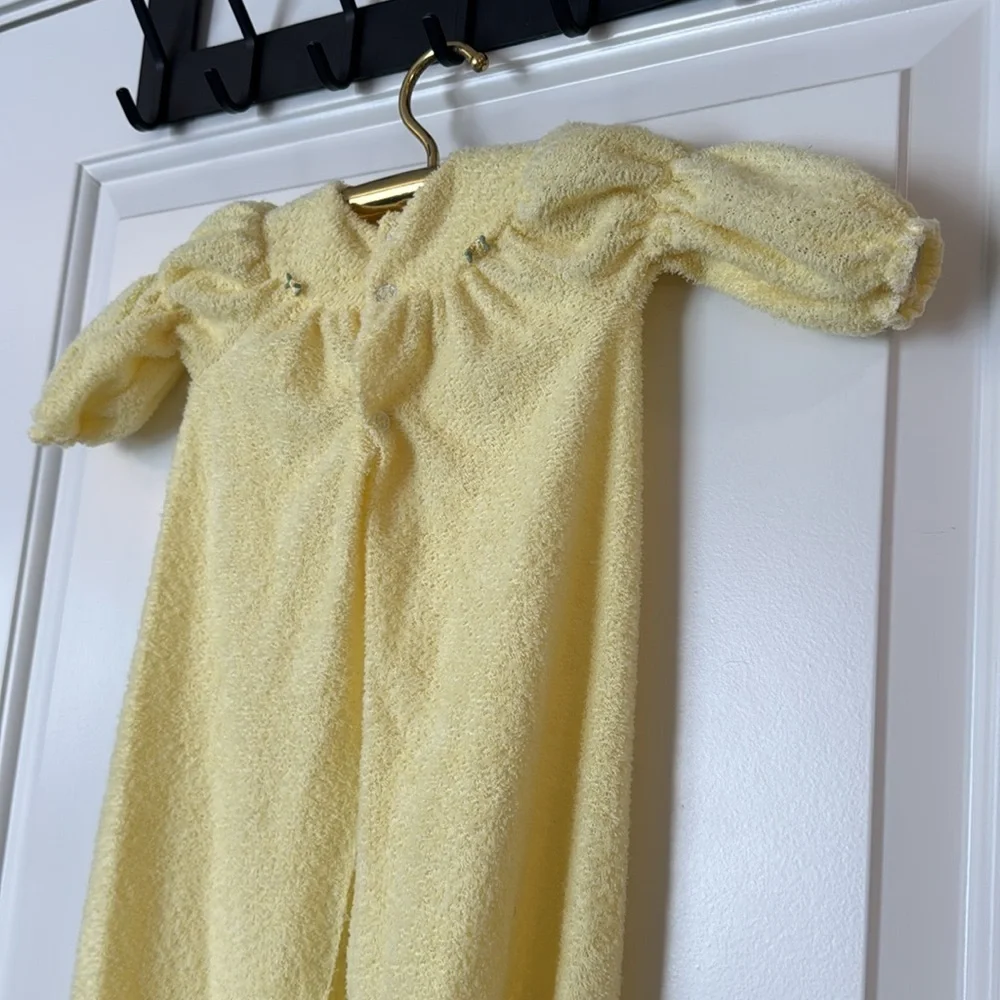 Baby Bliss size 6 months vintage baby night gown yellow